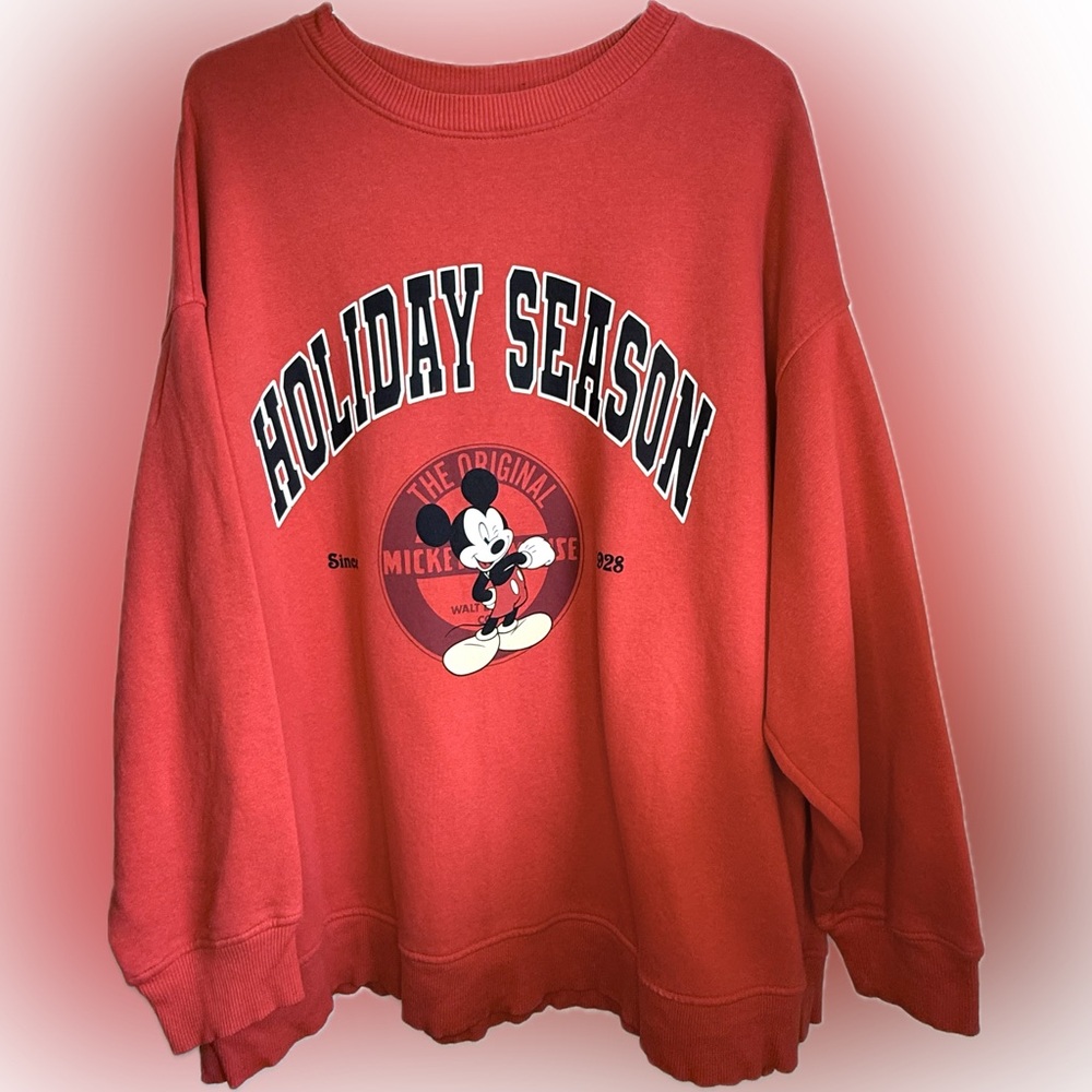 Disney X H&M Holiday Season Mickey Mouse Oversized Sweatshirt Adult Size Medium